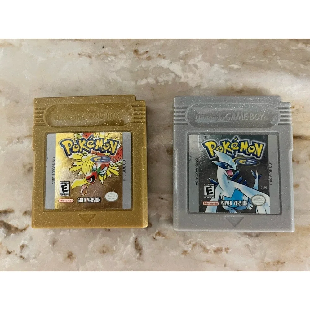 Gameboy Pokemon Silver And Gold Edition Authentic